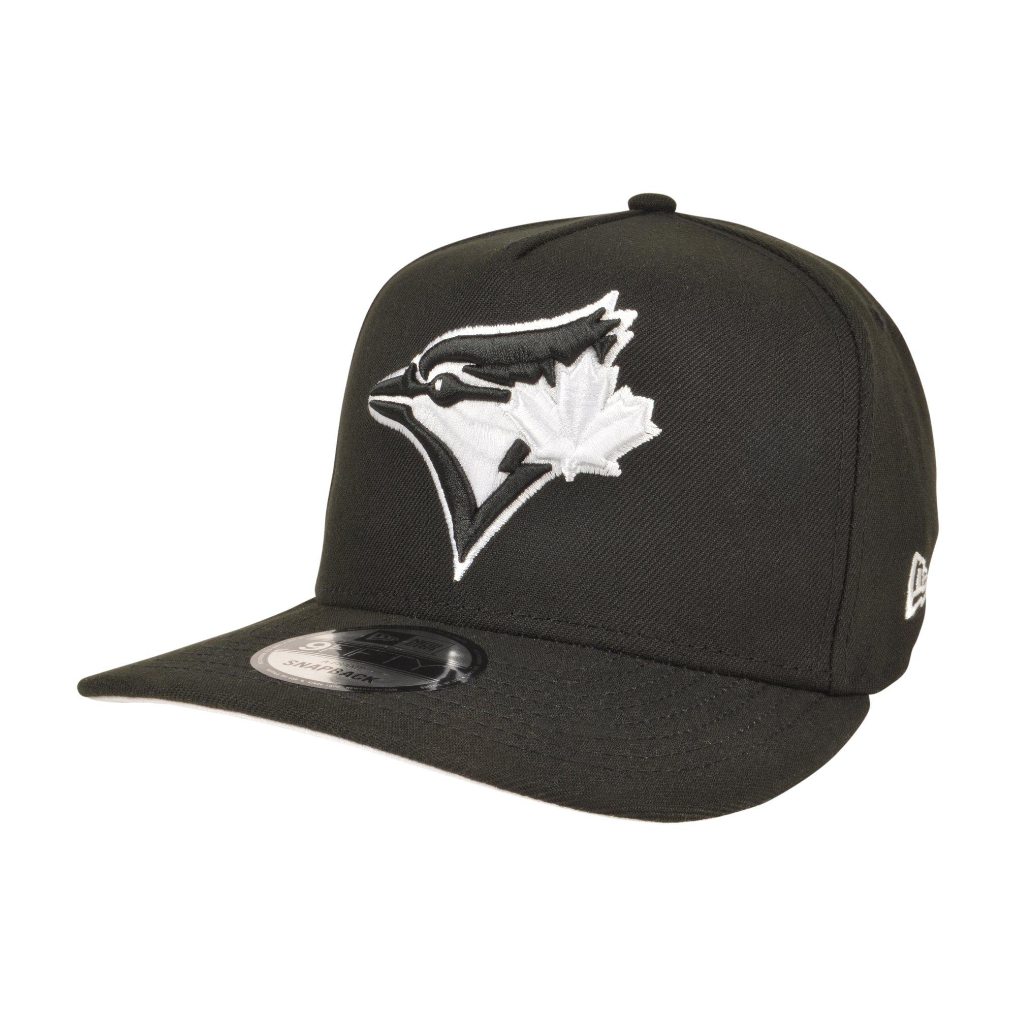 New Era Toronto Blue Jays 9FIFTY A-Frame Outline Snapback Hat - Black/White - BLACK/WHITE